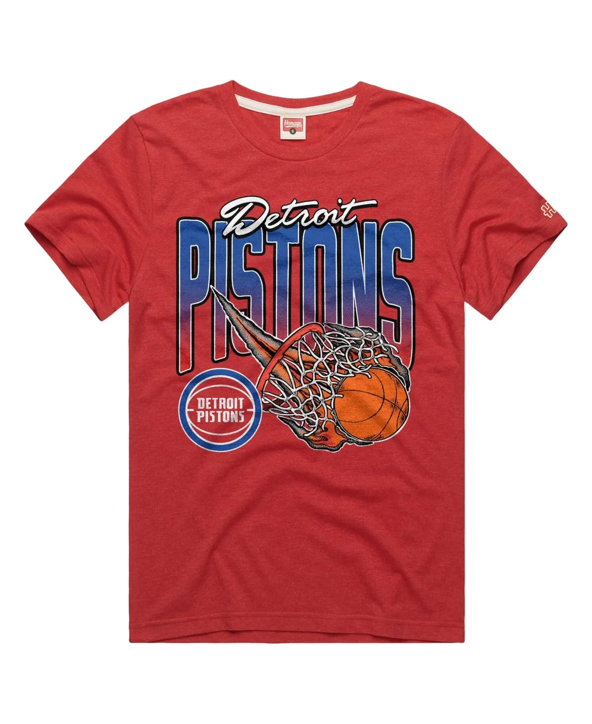 Detroit Pistons Classic-Fit Graphic T-Shirt by Homage