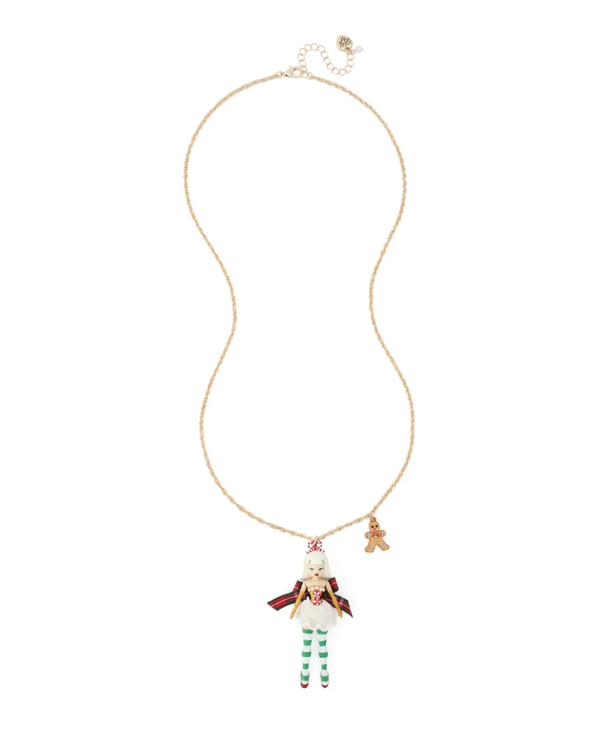 Long Gold-Tone Holiday Baking Pendant Necklace by Betsey Johnson