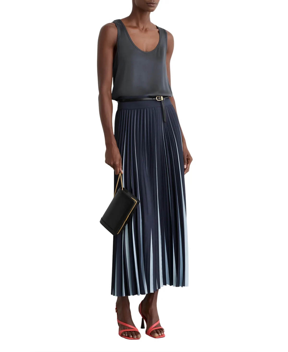 Ruby Silk-Front Cami Top by Reiss