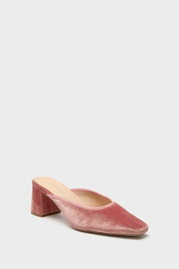 Blush Velvet Tilda Mules by Tuckernuck Shoes