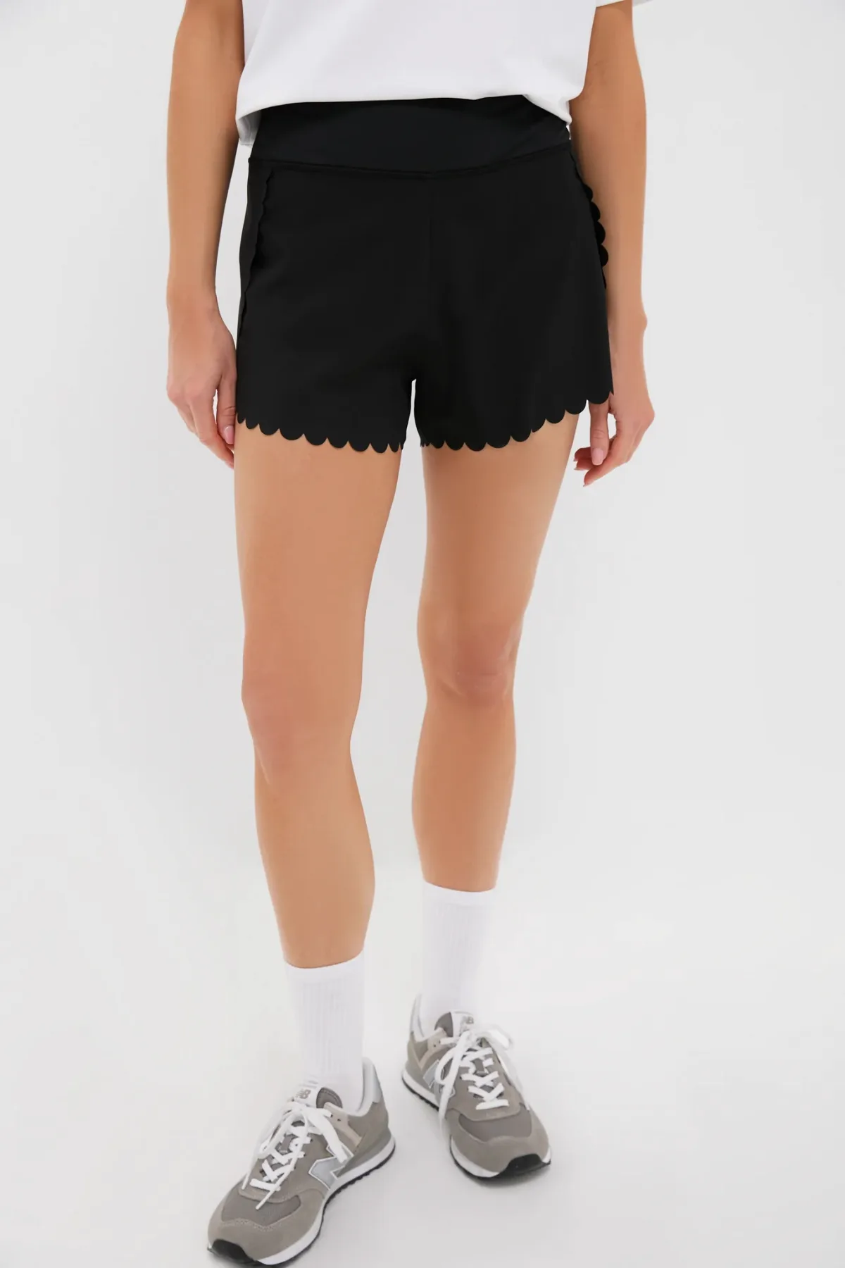 Black Scallop Performance Jersey Marisa Short by Tnuck Sport