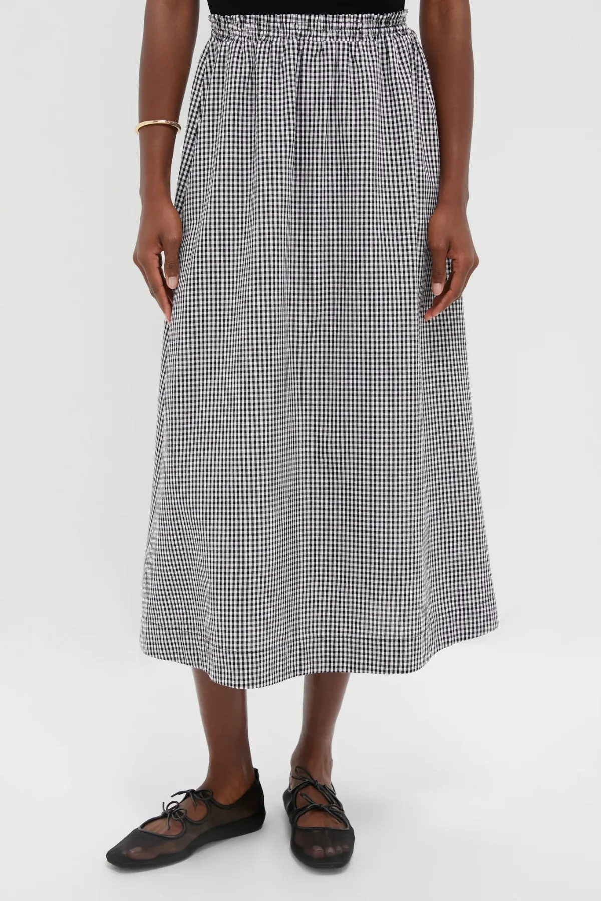 Black Gingham Athena Skirt