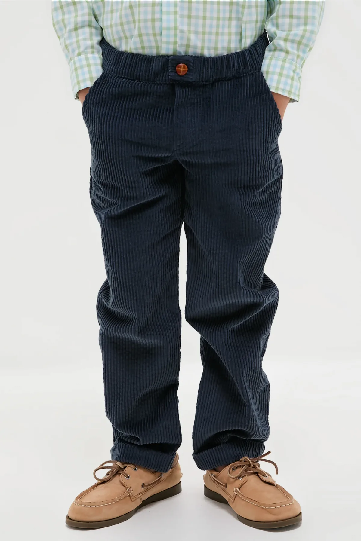 Dark Blue Benito Corduroy Trousers by La Coqueta