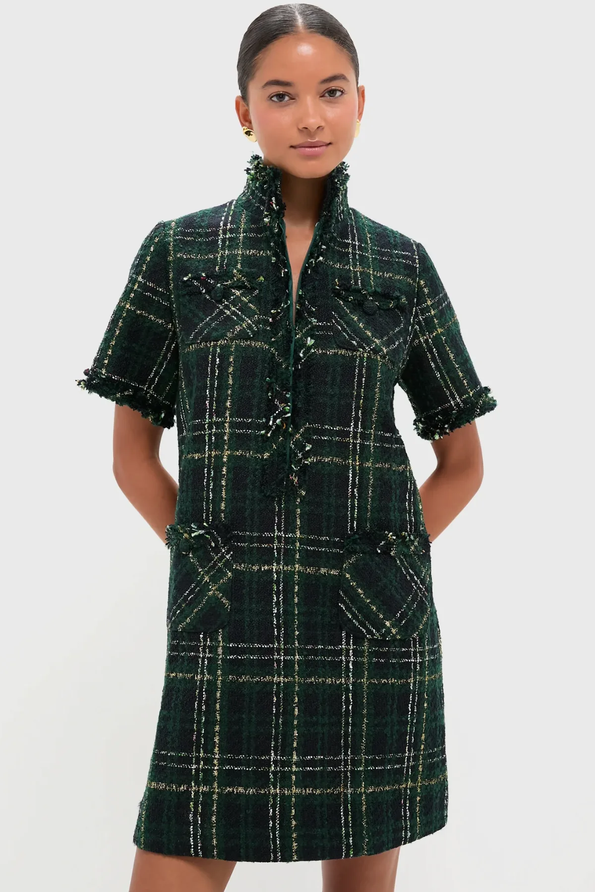 Green Tweed Ophelia Dress by Pomander Place