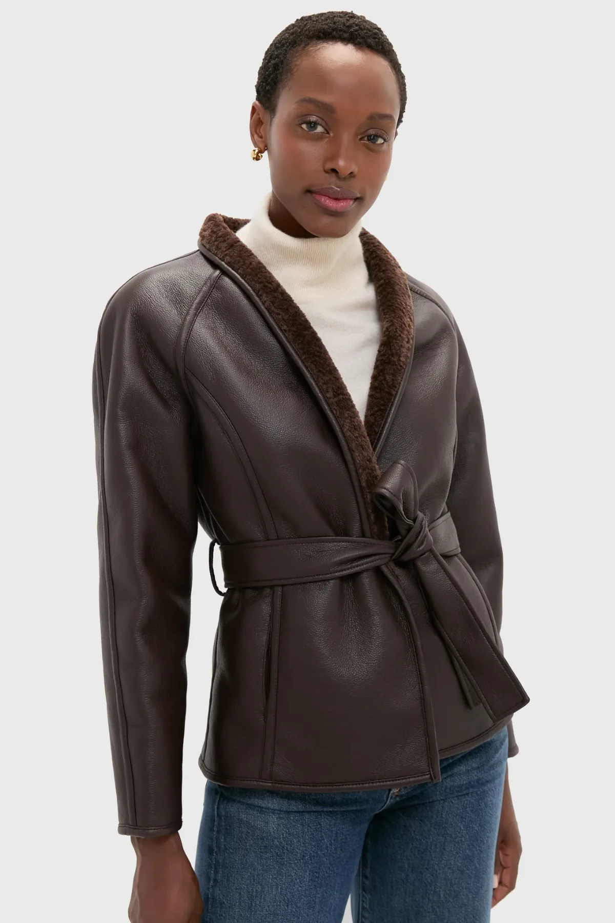 Reversible Marron Fur Coat by Vanessa Bruno