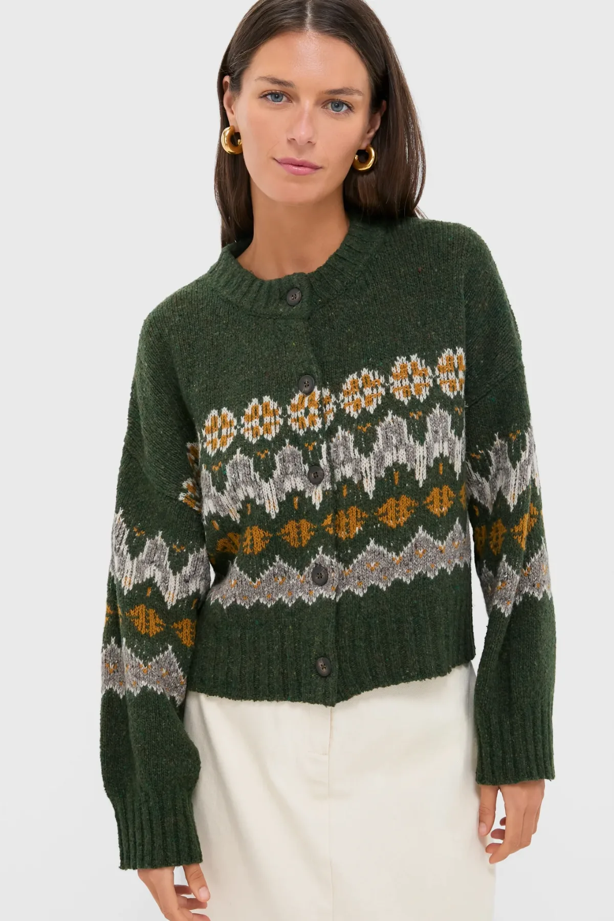 Dark Forest Fairisle Cammie Sweater by Altuzarra