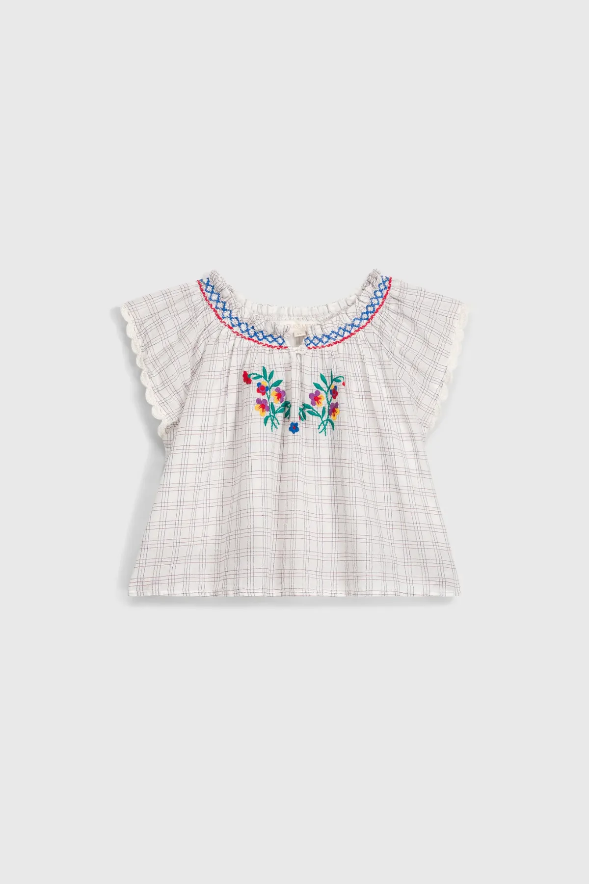 Cruise Checks Perlane Blouse by Louise Misha