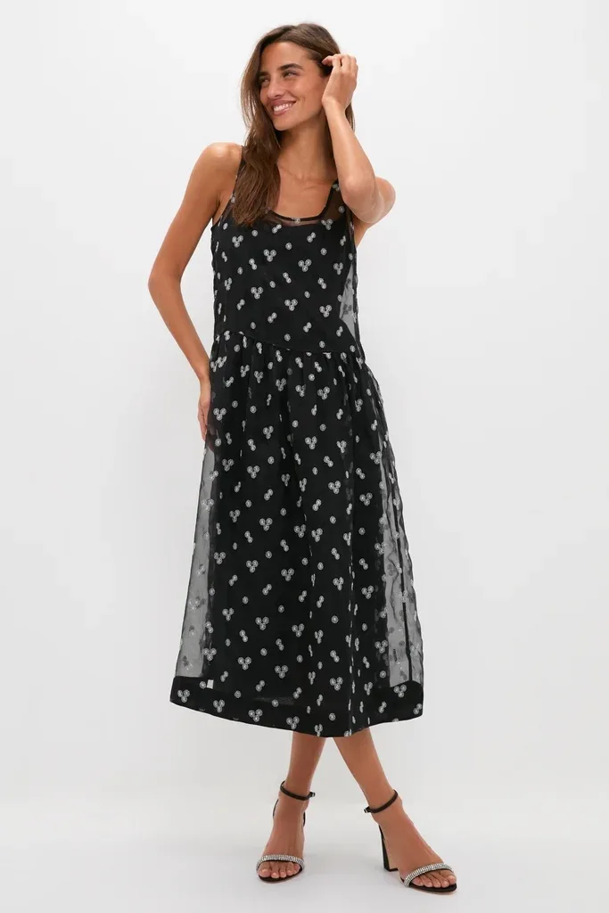 Embroidered Mariella Midi Dress by Ciao Lucia