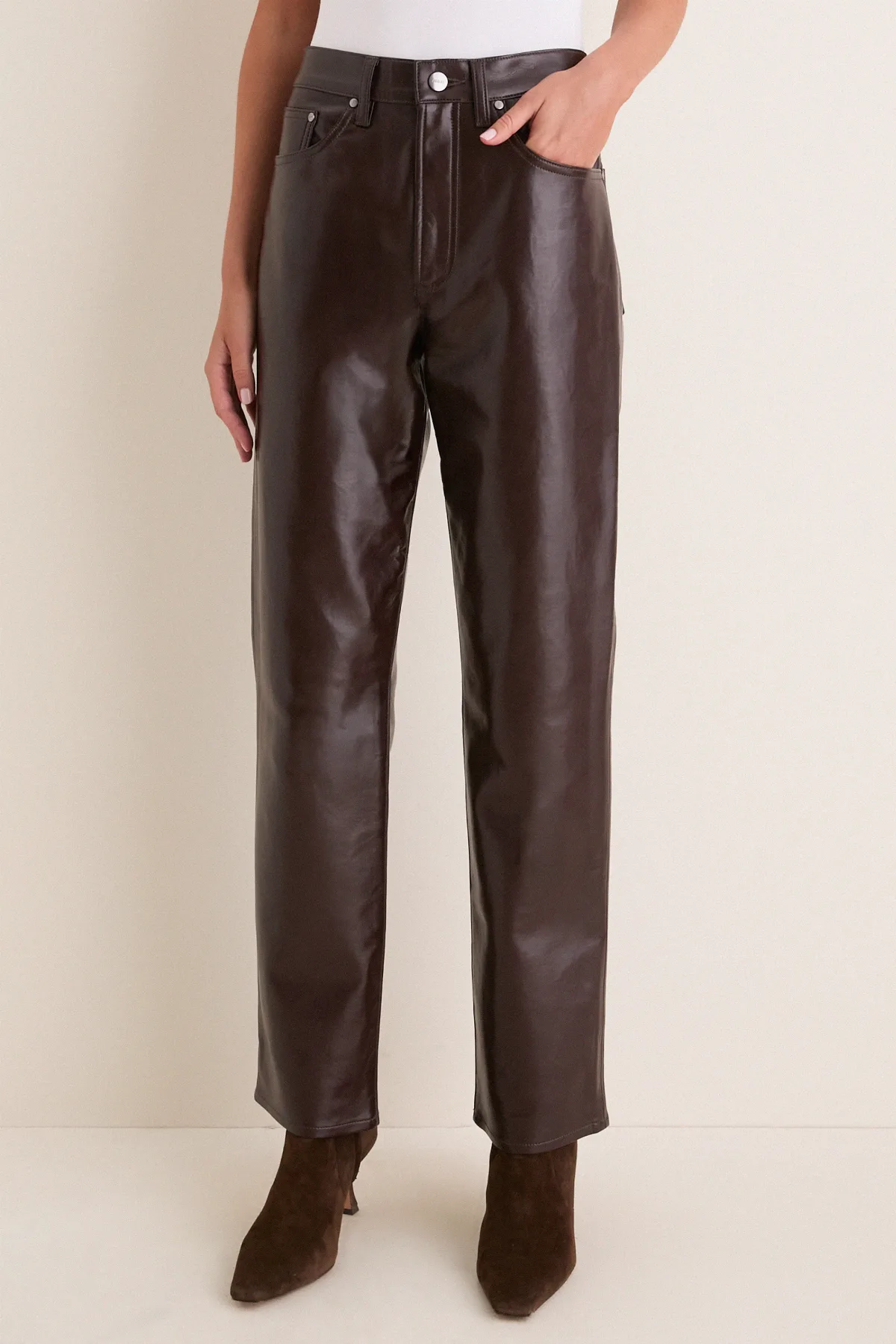 Madera Lana Recycled Leather Pant by AGOLDE