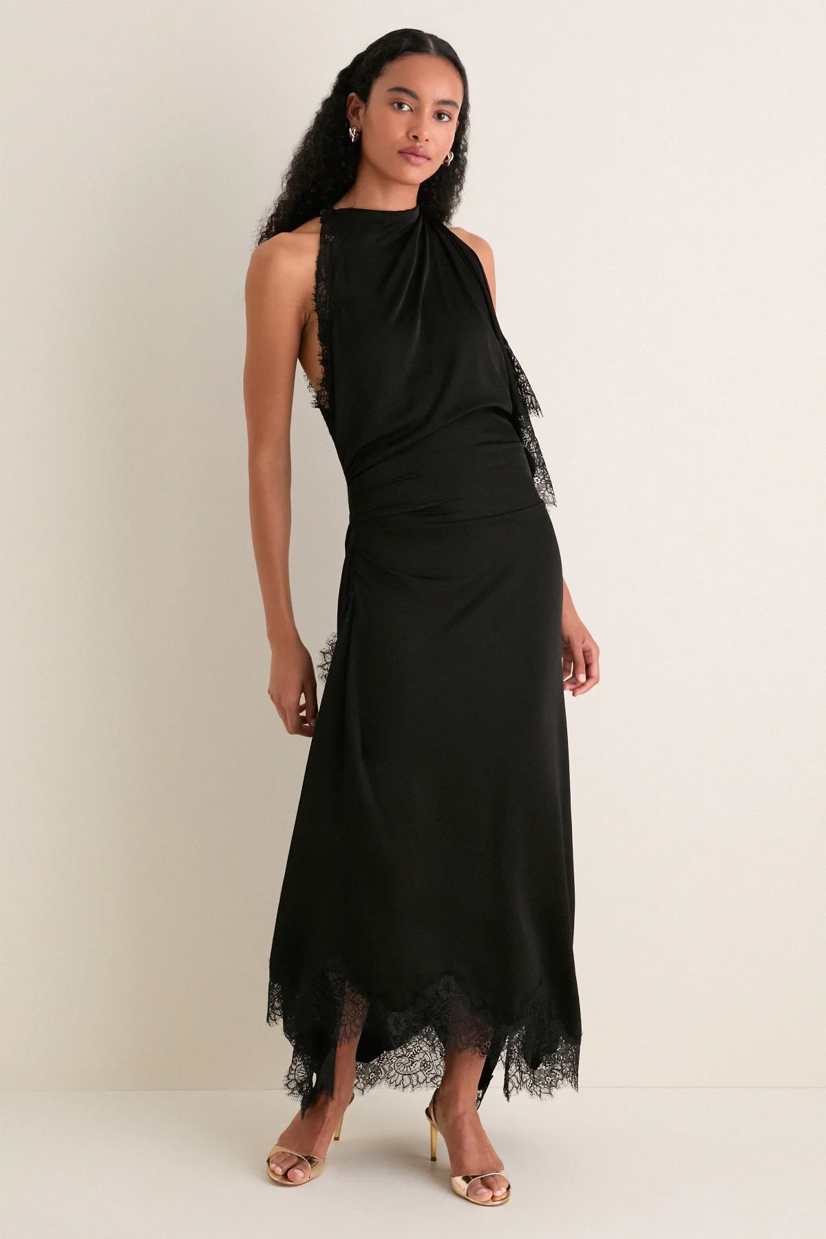 Black Lace Miriam Midi Dress by A.L.C.