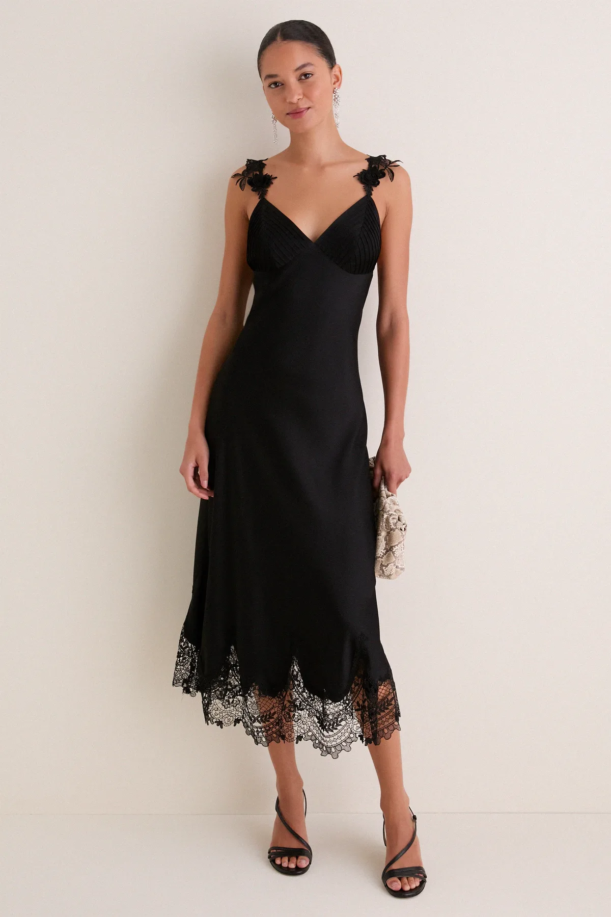 Black Slip Maxi Dress by Farm Rio
