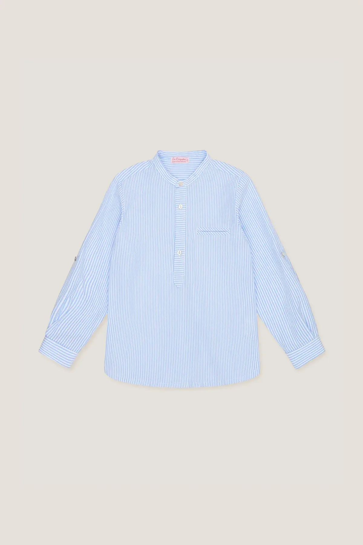 Blue Stripe Mateo Long Sleeve Shirt by La Coqueta