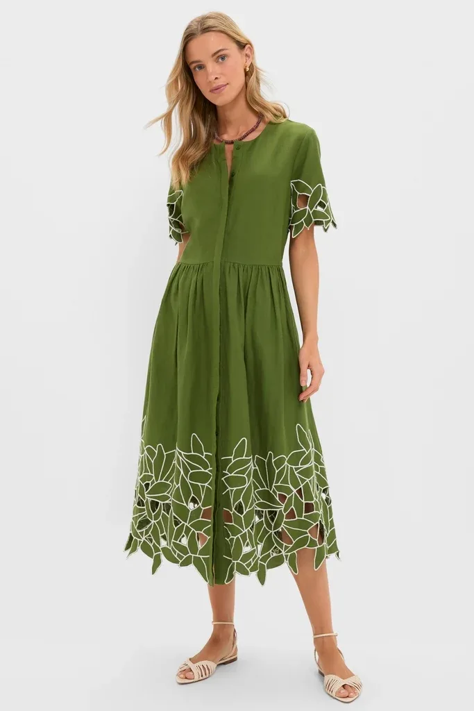 Fern Floral Eyelet Pilar Dress and Short Set by Tuckernuck