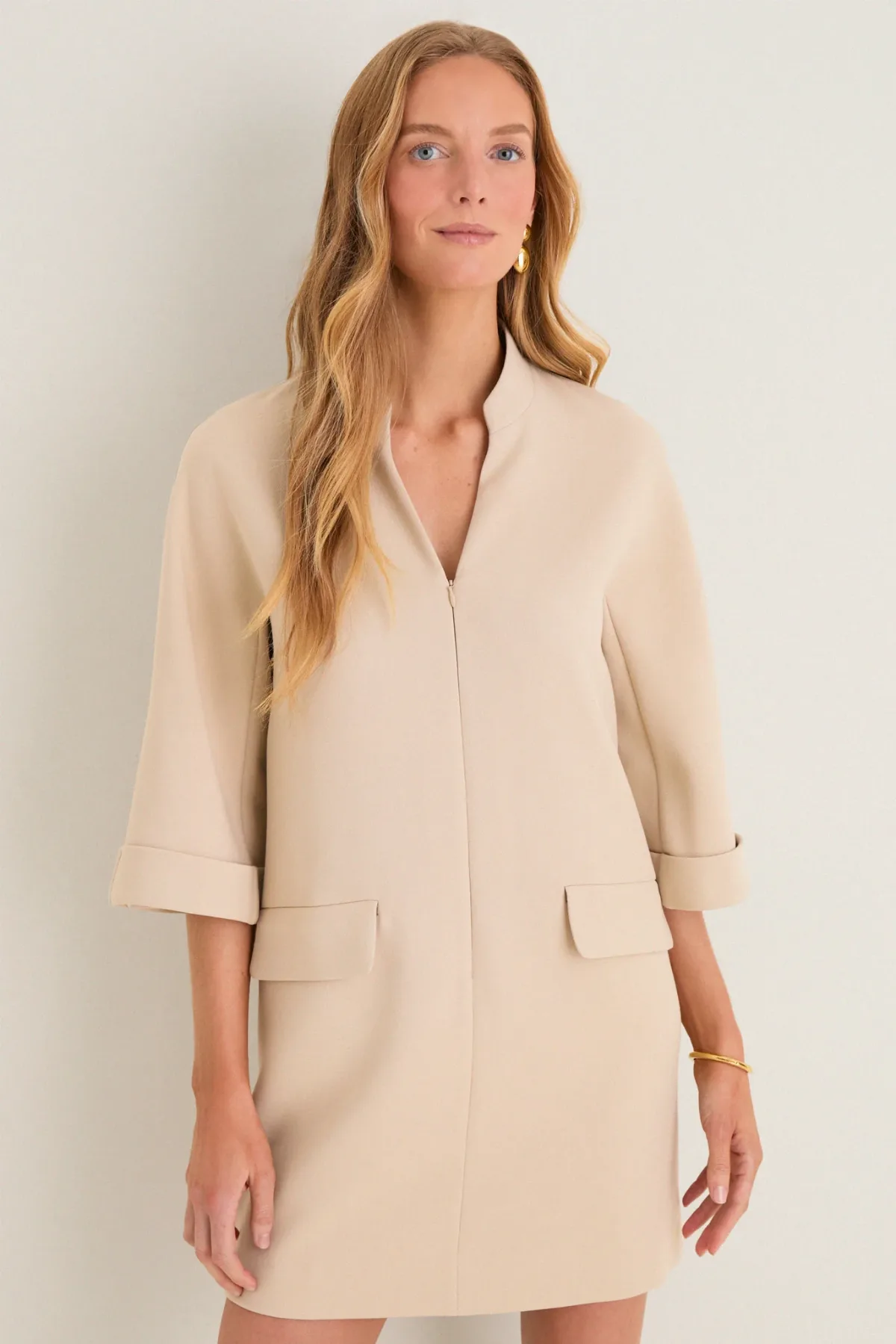 Stone Crepe Carolina Mini Dress by Tuckernuck