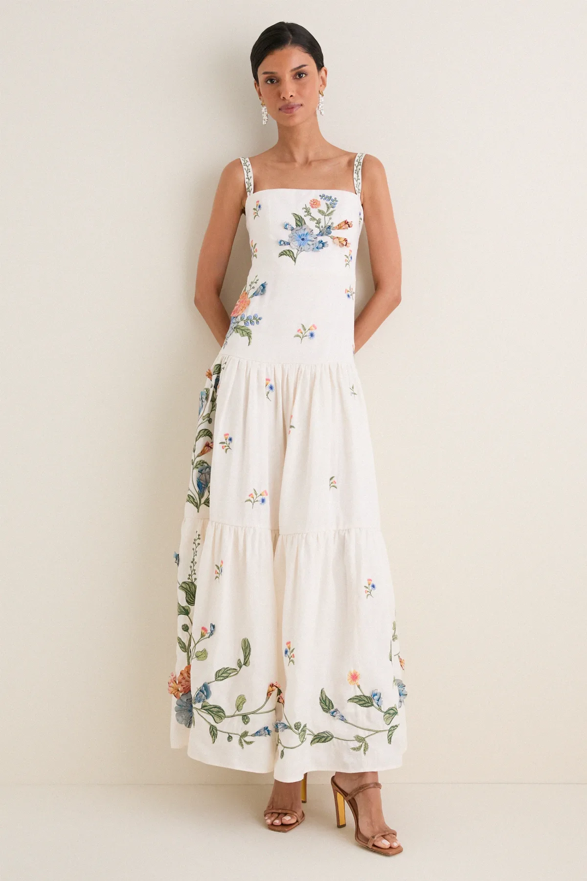 Brisa Embroidered Lima Maxi Dress by Agua by Agua Bendita