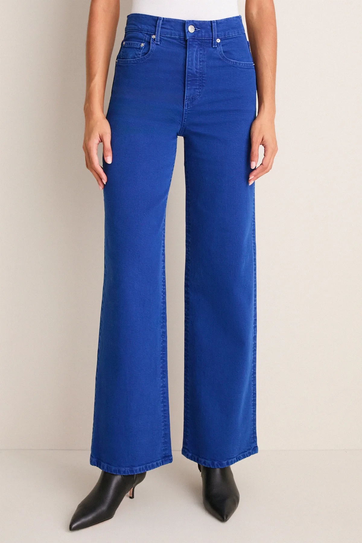 Cobalt High Rise Column Jean by LE JEAN