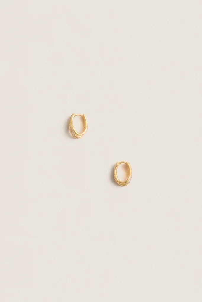 Gold Molten Snow Triple Small Hoop Earrings by Missoma