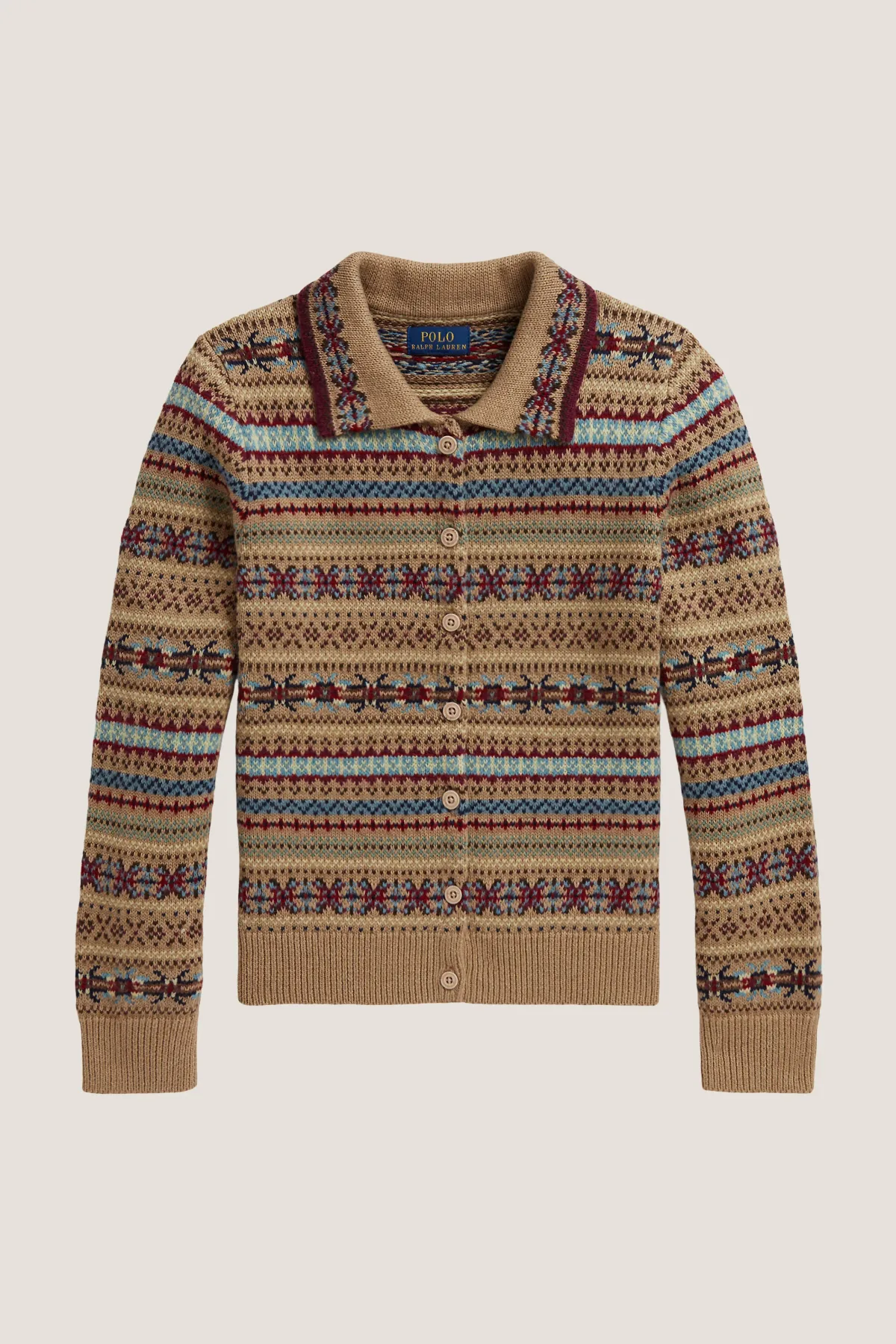 Cotton Fairisle Printed Cardigan by Polo Ralph Lauren