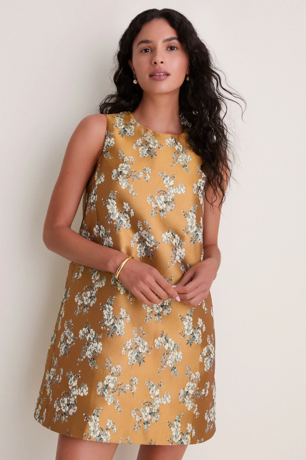 Gilded Blossom Jacquard Marlowe Dress by Tuckernuck