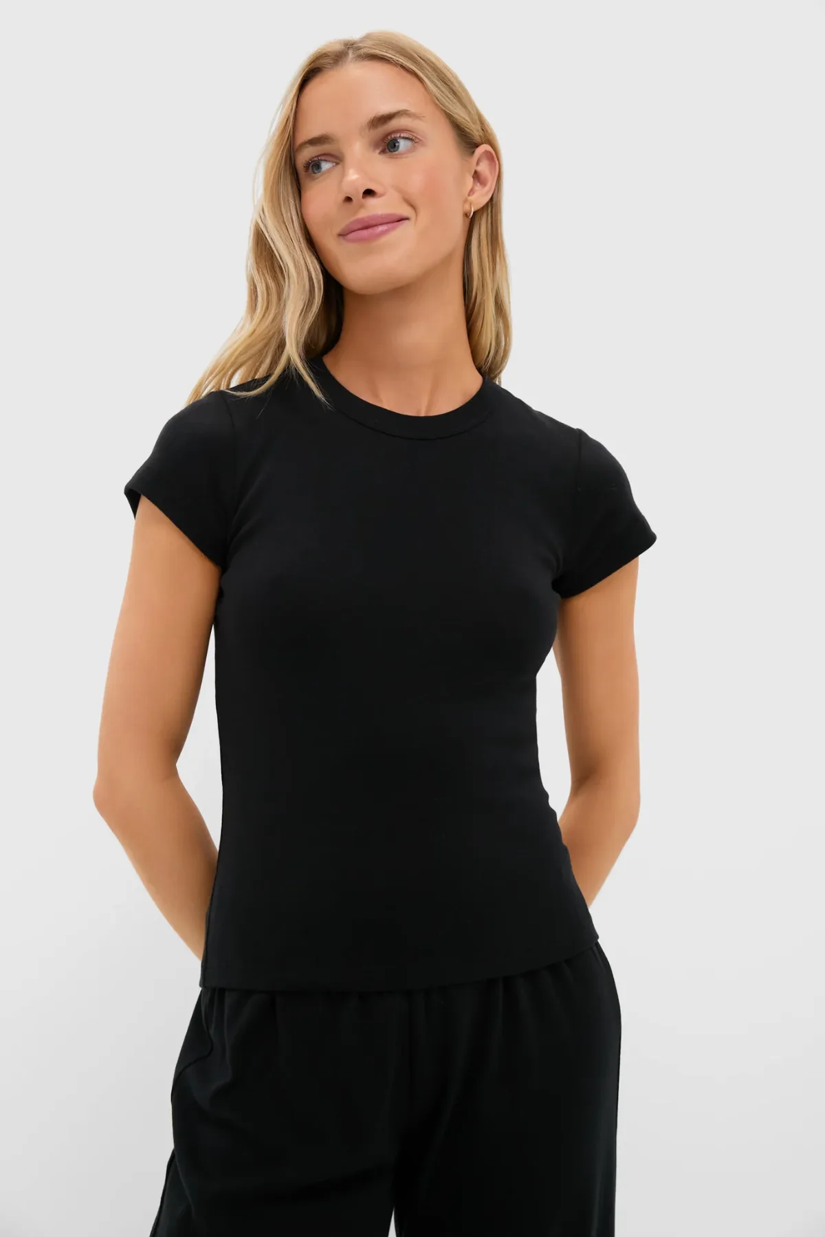 Black Nando Slim Fit Tee by LESET