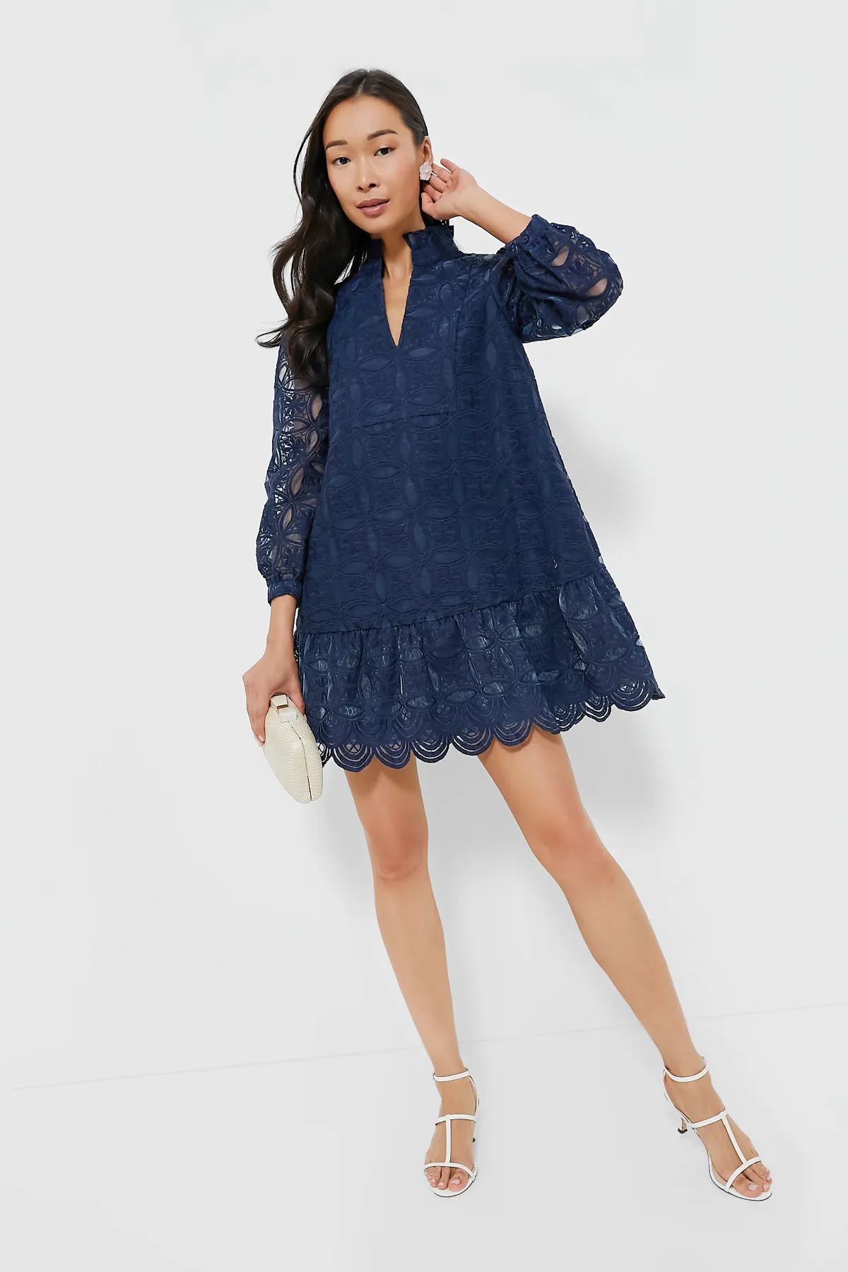 Navy Organza Palmerston Dress by Tuckernuck