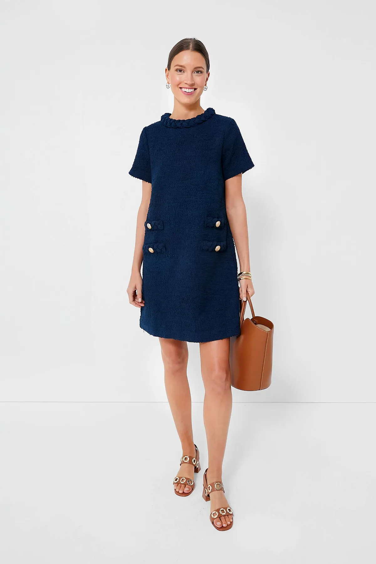Navy Tweed Jackie Dress by Tuckernuck
