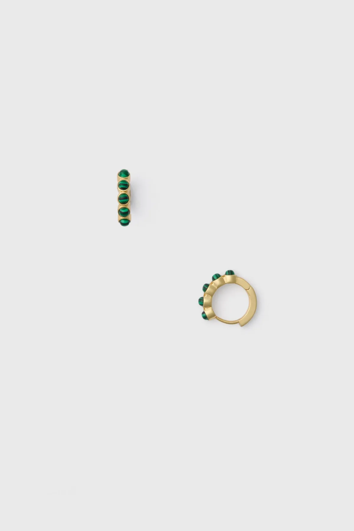 Malachite Huggie Hoop Earrings by Tuckernuck Jewelry