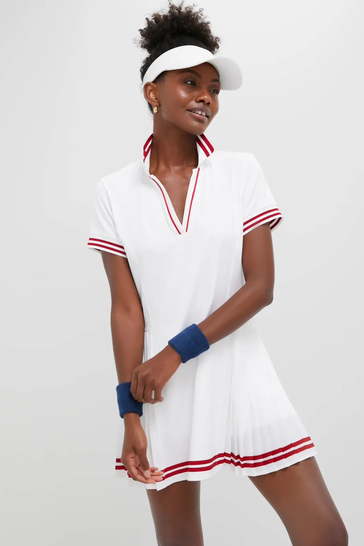 White Performance Jersey Beatrice Tennis Dress by Tnuck Sport
