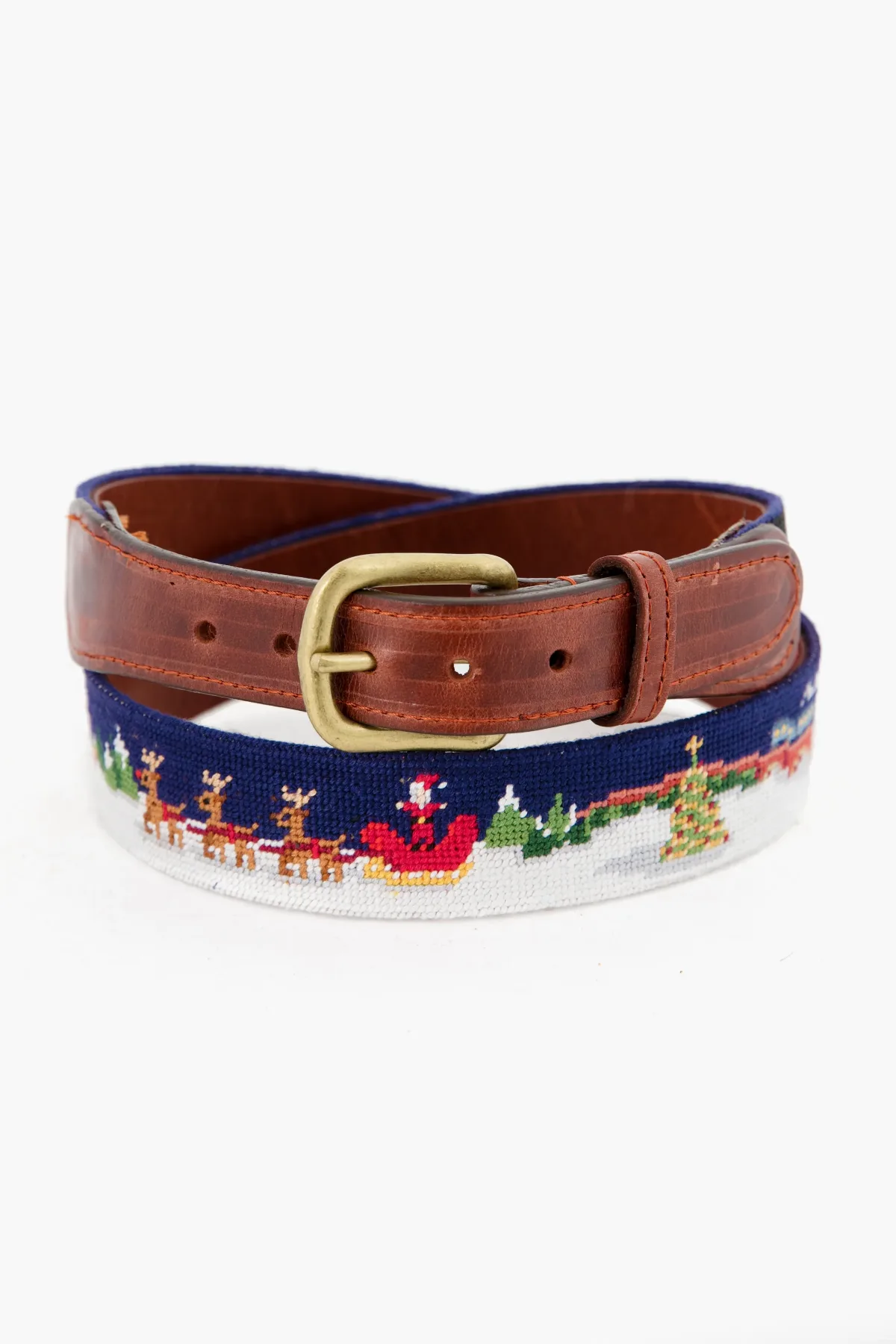 North Pole Needlepoint Belt by Smathers and Branson
