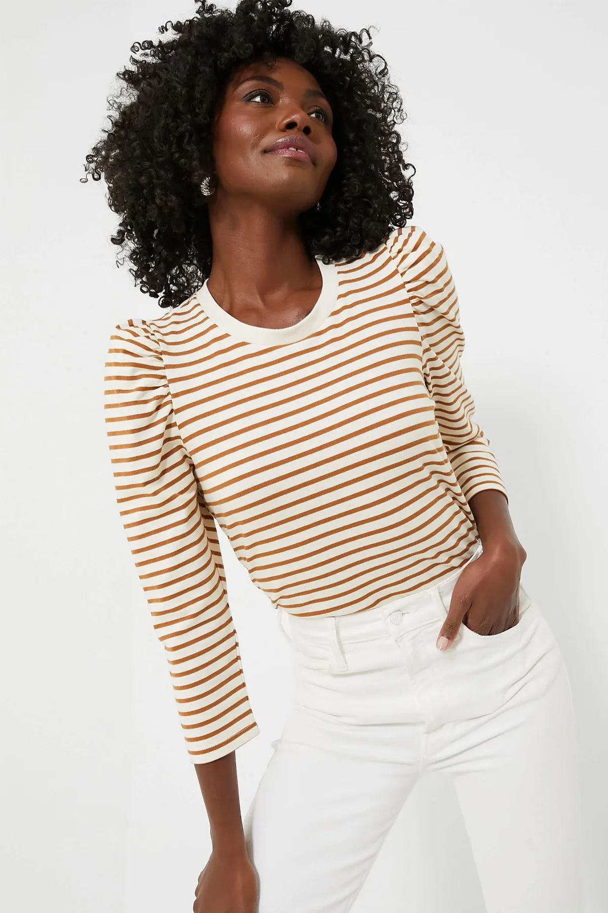 Striped Vesty Long Sleeve Crewneck by Pomander Place