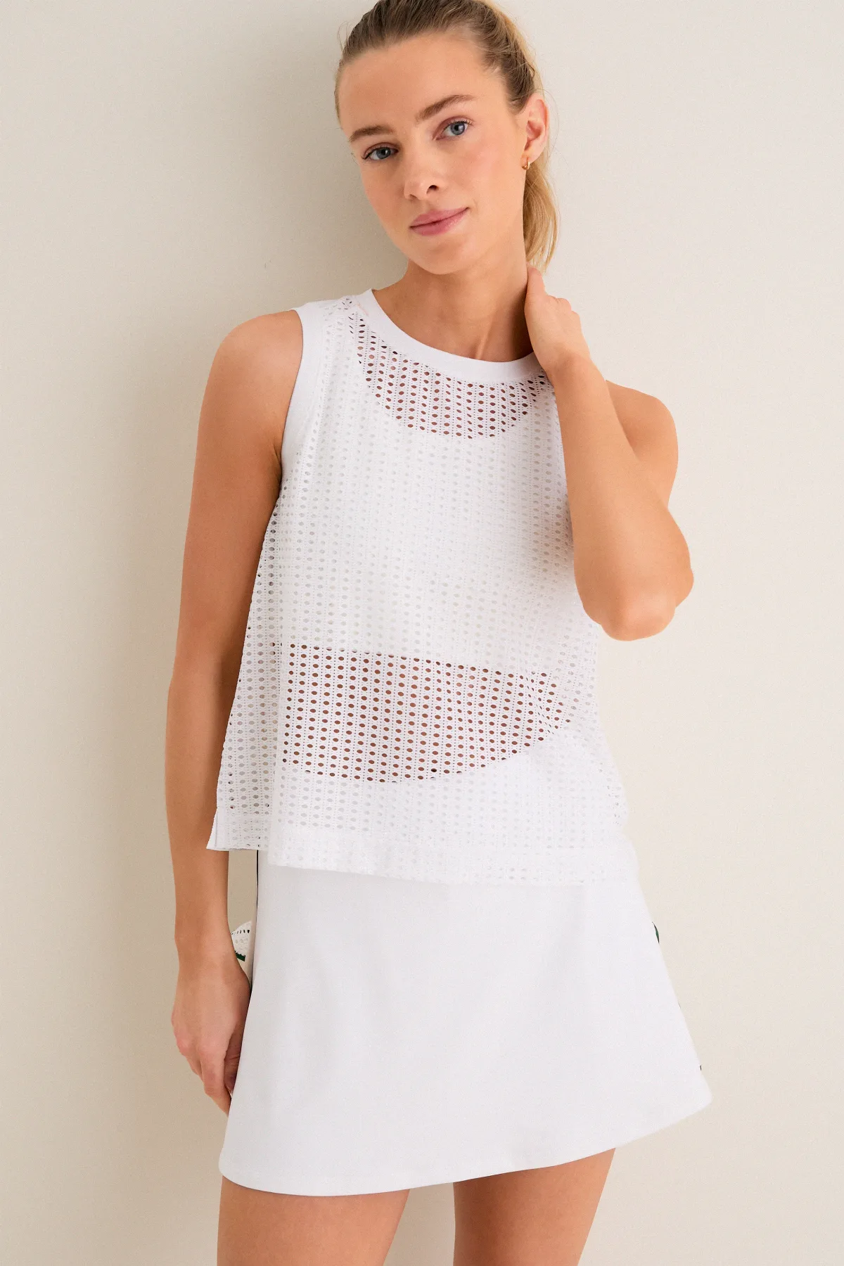 White Cane Sasha Tank by Tnuck Sport
