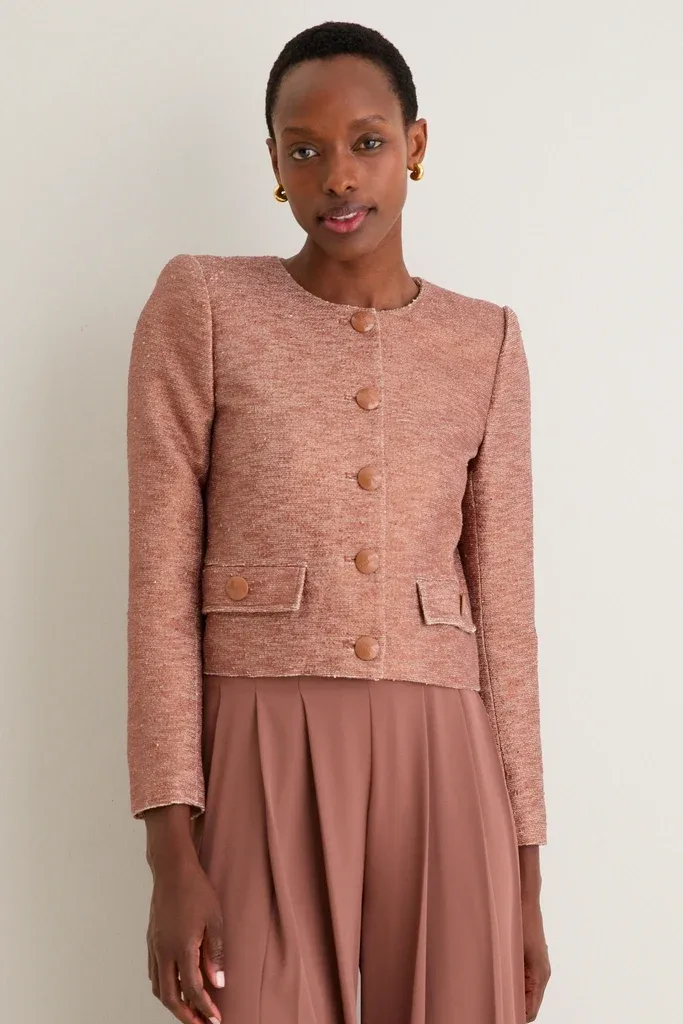 Zell Collarless Jacket by LAGENCE