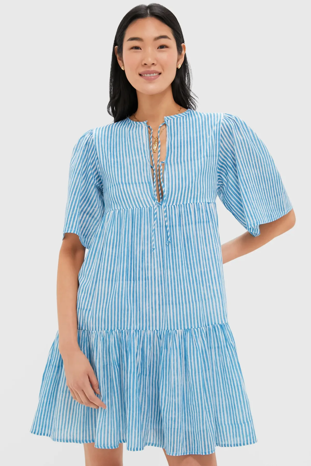 Sunday Stripe Bluesy Organic Isla Dress by Love Tomas by Emerson Fry