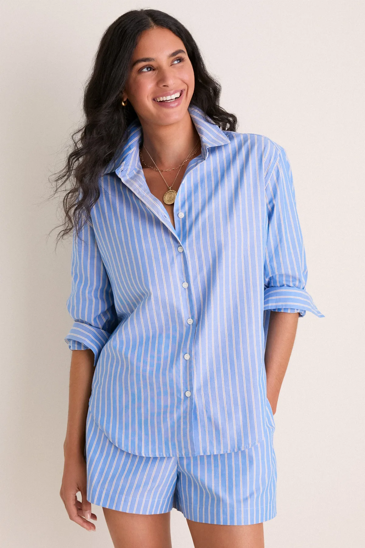 Stormy Stripe Nadine Button Down by Tuckernuck