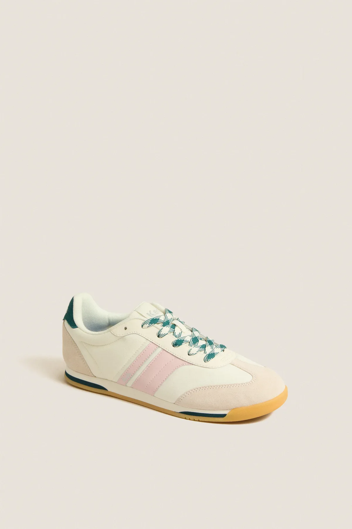 Egret with Dark Teal Revival Nylon Suede Sneakers by Keds