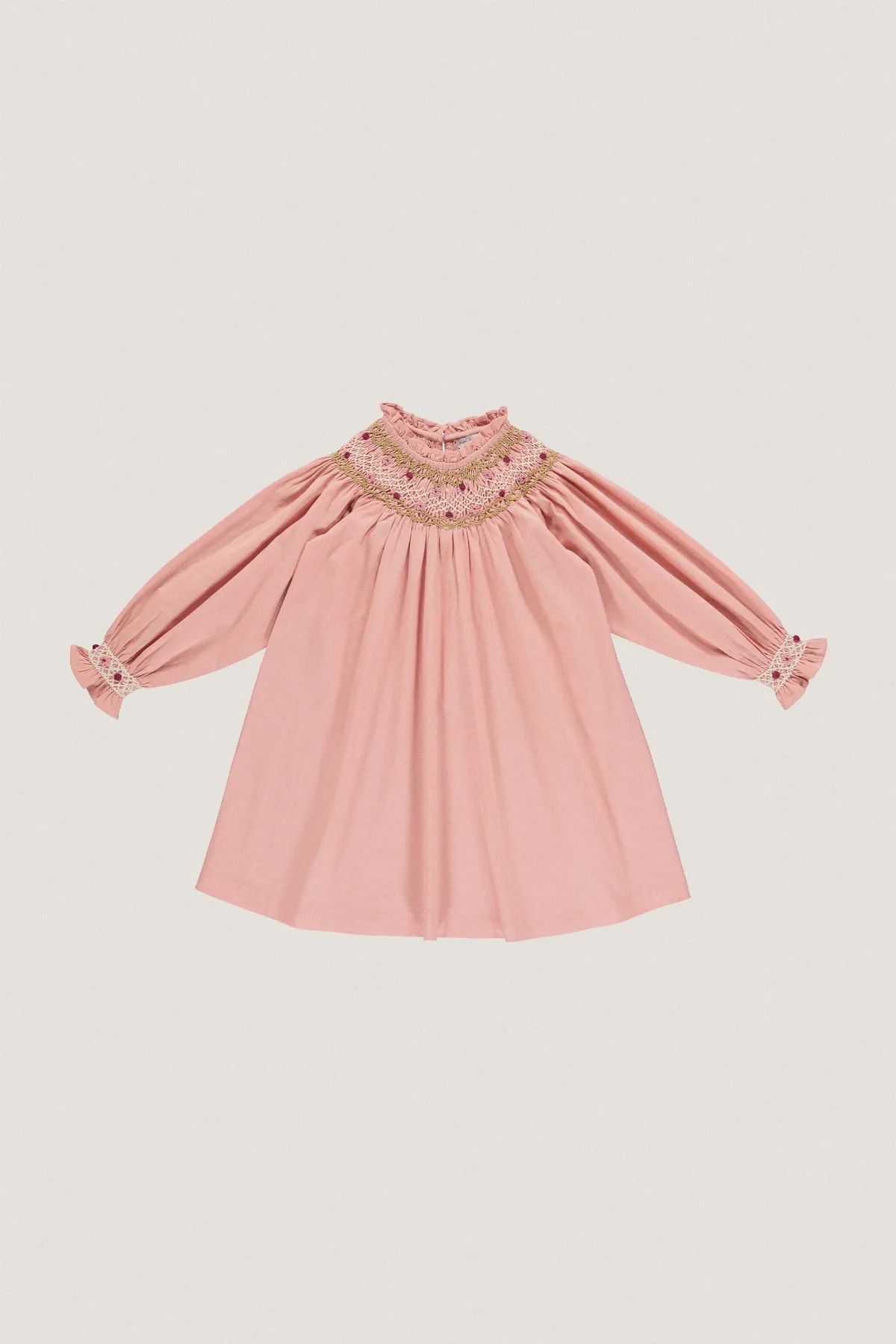 Dusty Rose Margot Smocked Dress by Bebe Organic