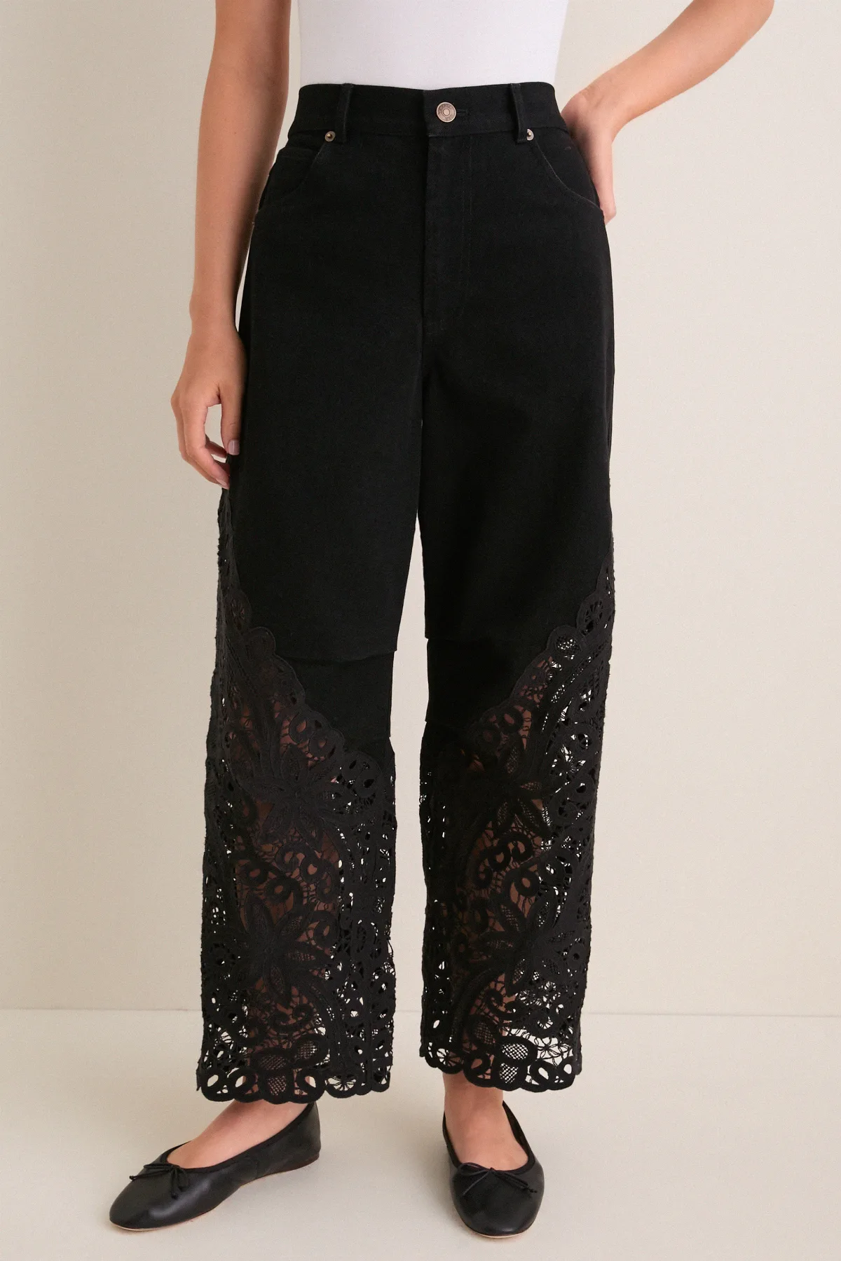 Black Shiloh Embroidery Jeans by Sea New York