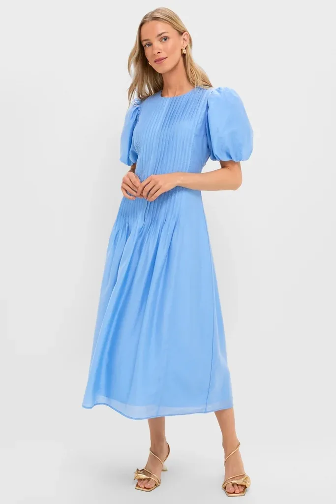 Cerulean Mere Midi Dress by Hyacinth House