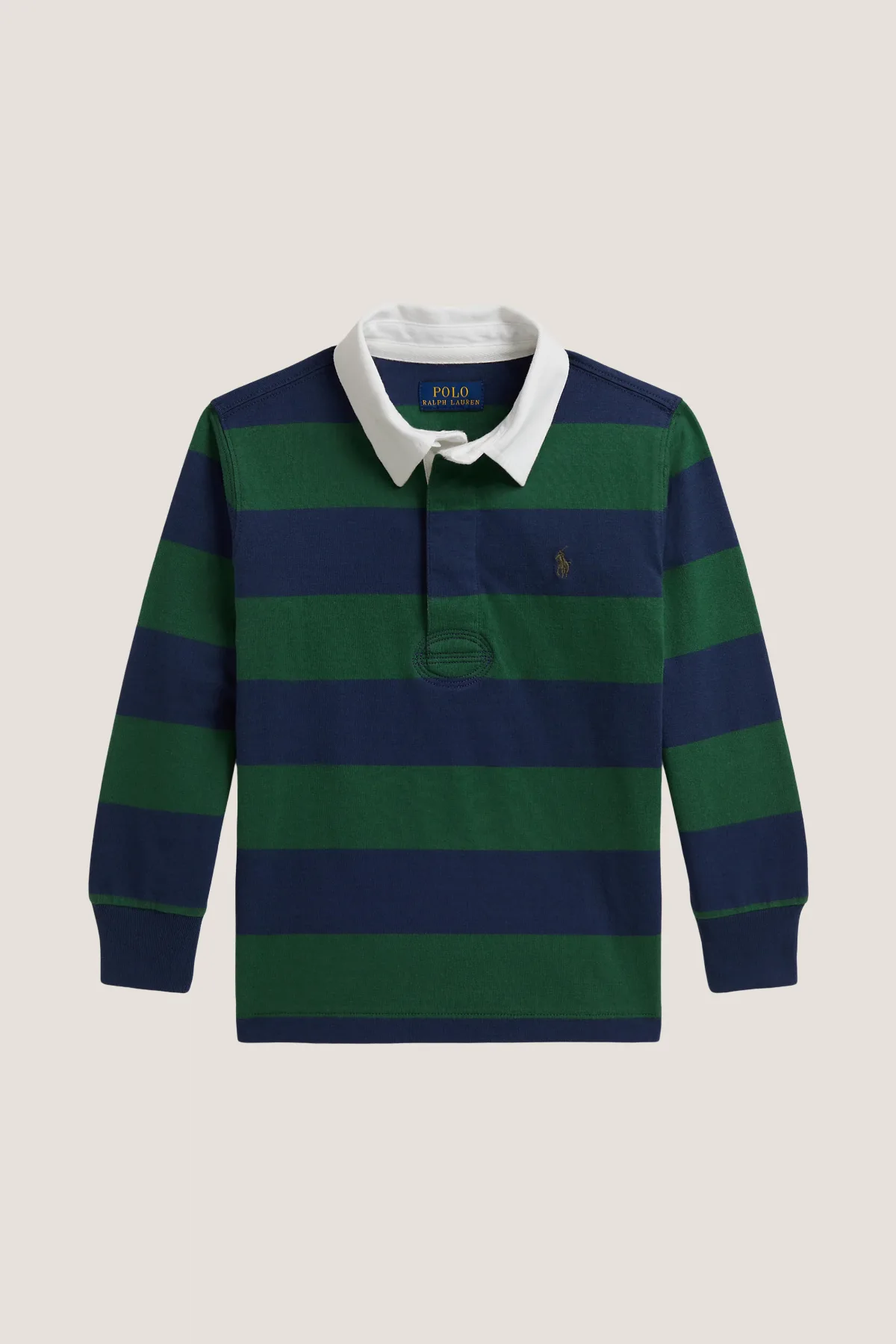 Long-Sleeve Cotton Jersey Striped Rugby Polo by Polo Ralph Lauren