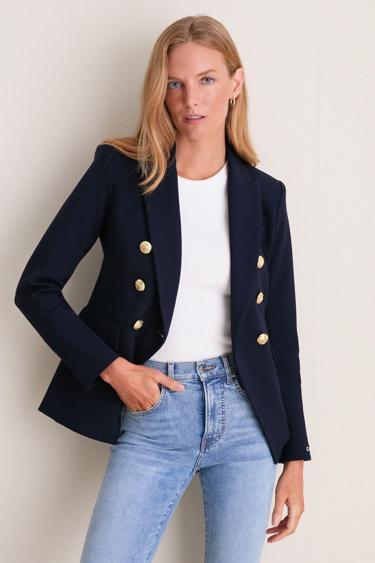 Navy Miller Dickey Jacket by Veronica Beard