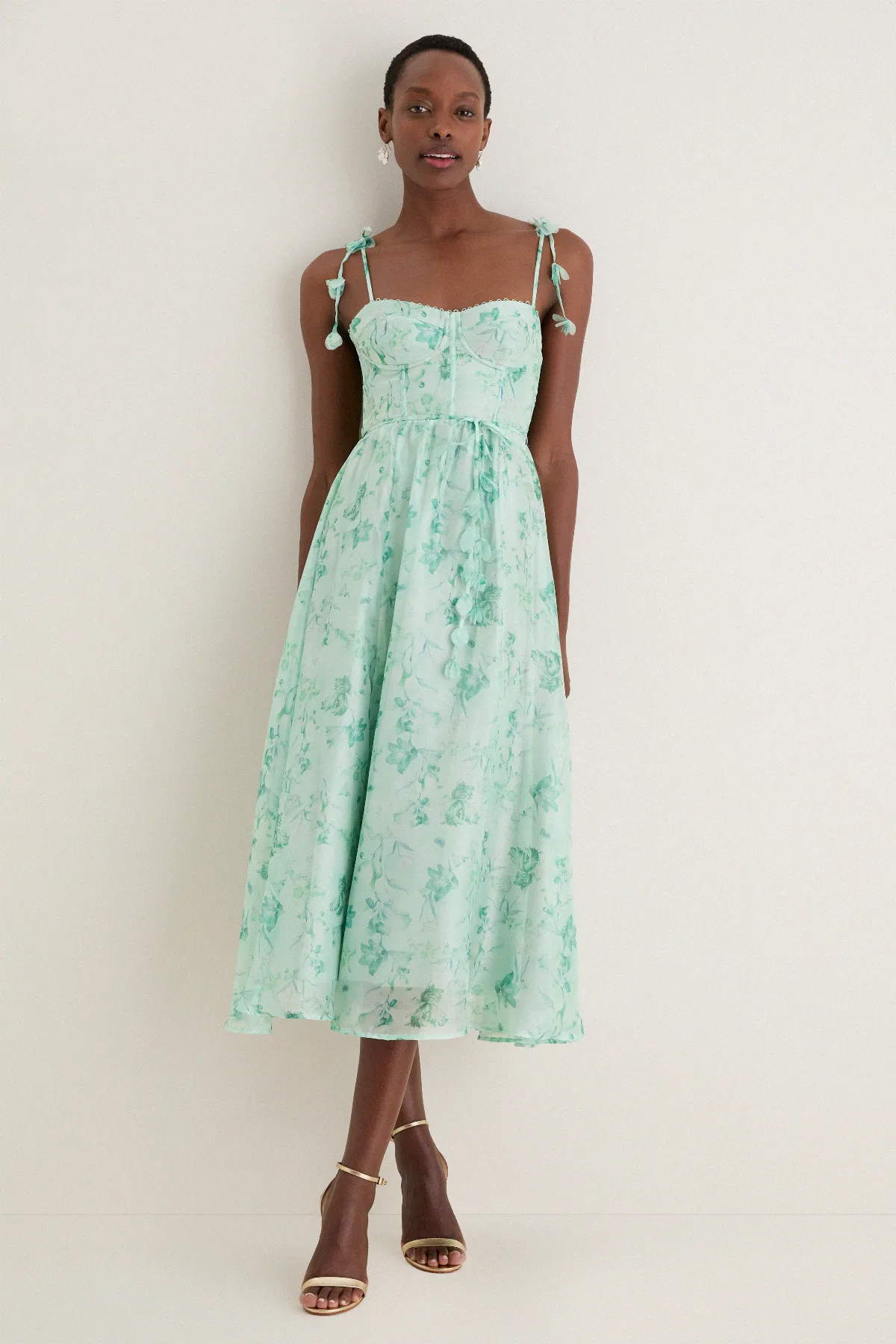 Green Floral Halcyon Midi Dress by ASTR the Label