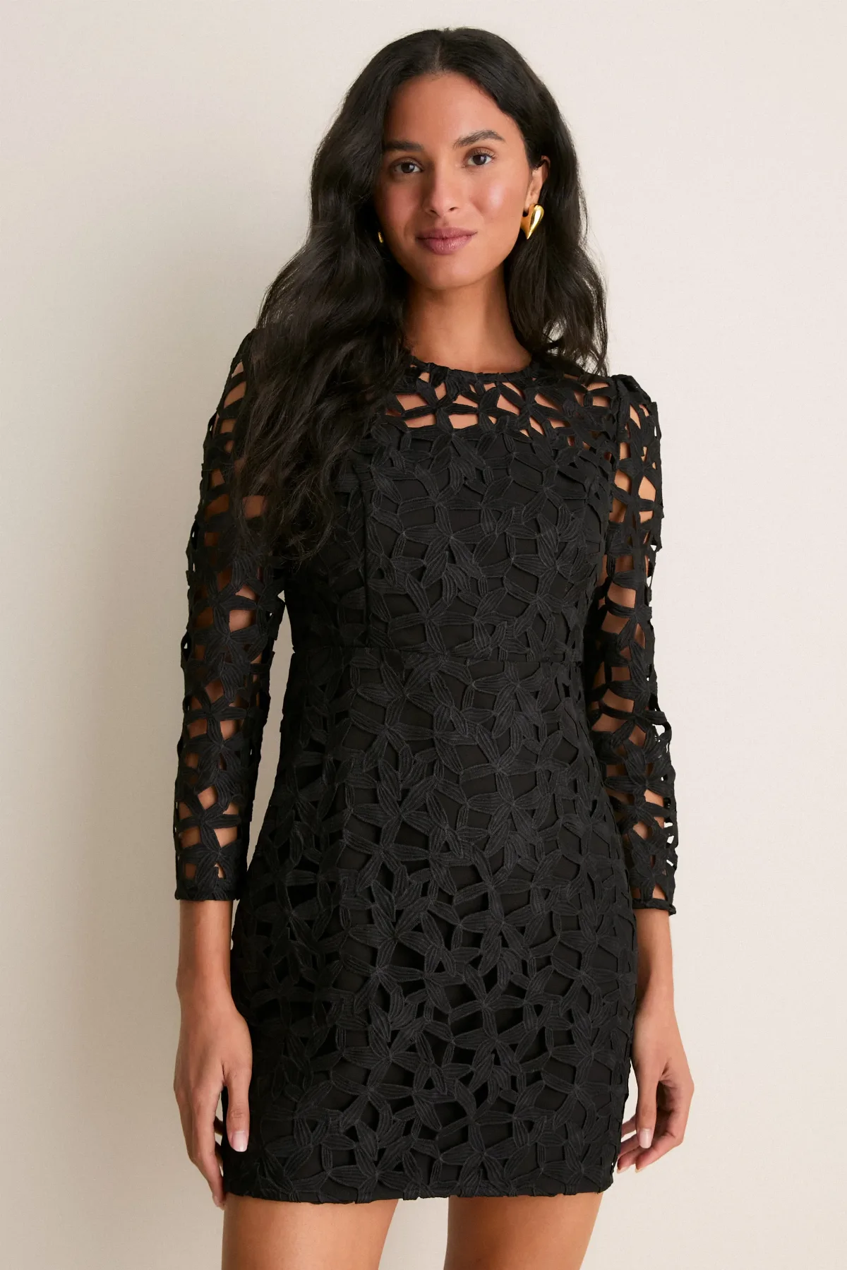 Eyelet Elodie Mini Dress by Hyacinth House
