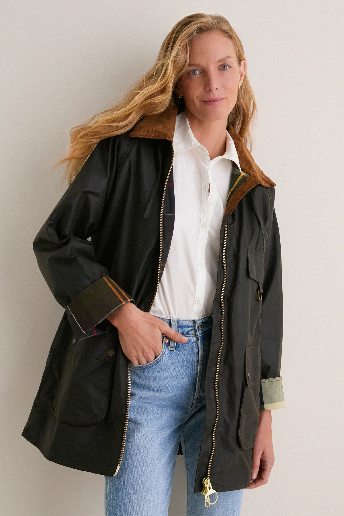 Olive Highclere Wax Jacket by Barbour