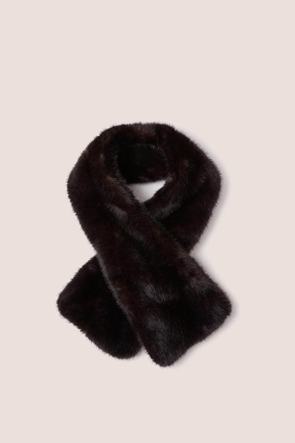 Brown Fur Scarf by Tuckernuck