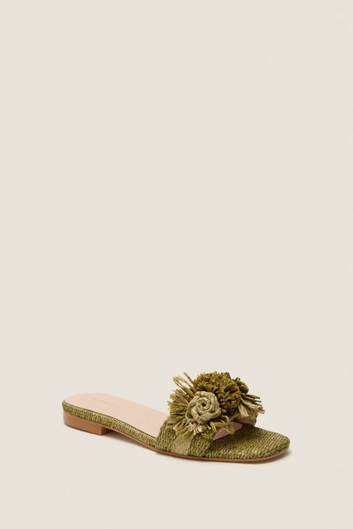 Green Raffia Nicola Sandals by Tuckernuck Shoes