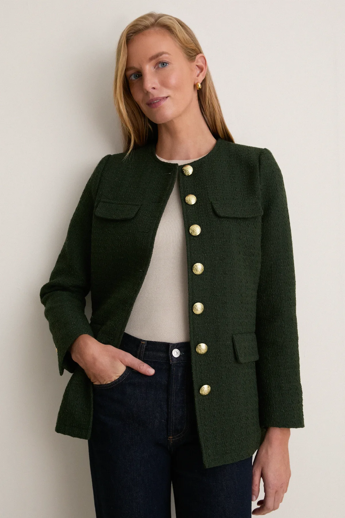 Olive Tweed Jennings Jacket by Pomander Place