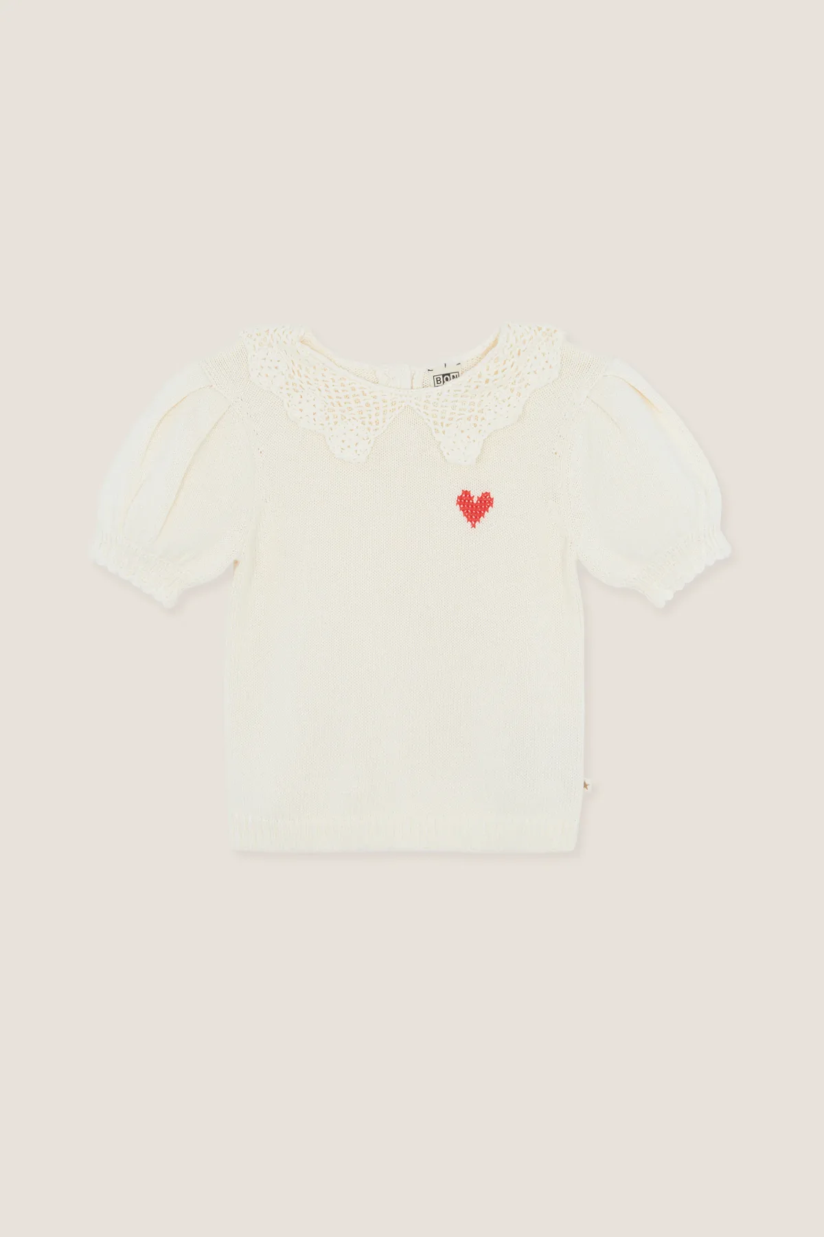 White Niko Sweater Top by Bonton