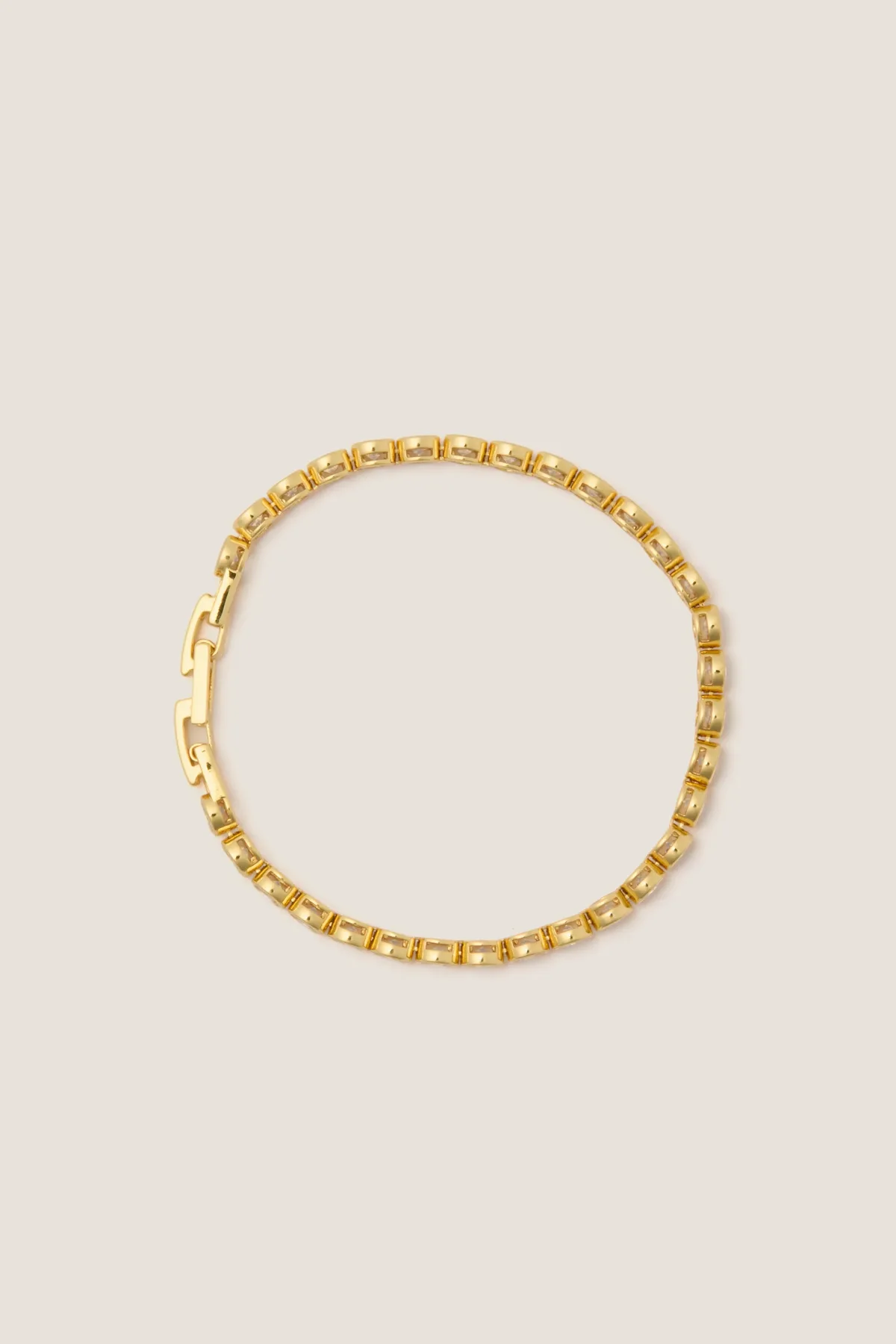 Gold Bezel Tennis Bracelet by Tuckernuck Jewelry