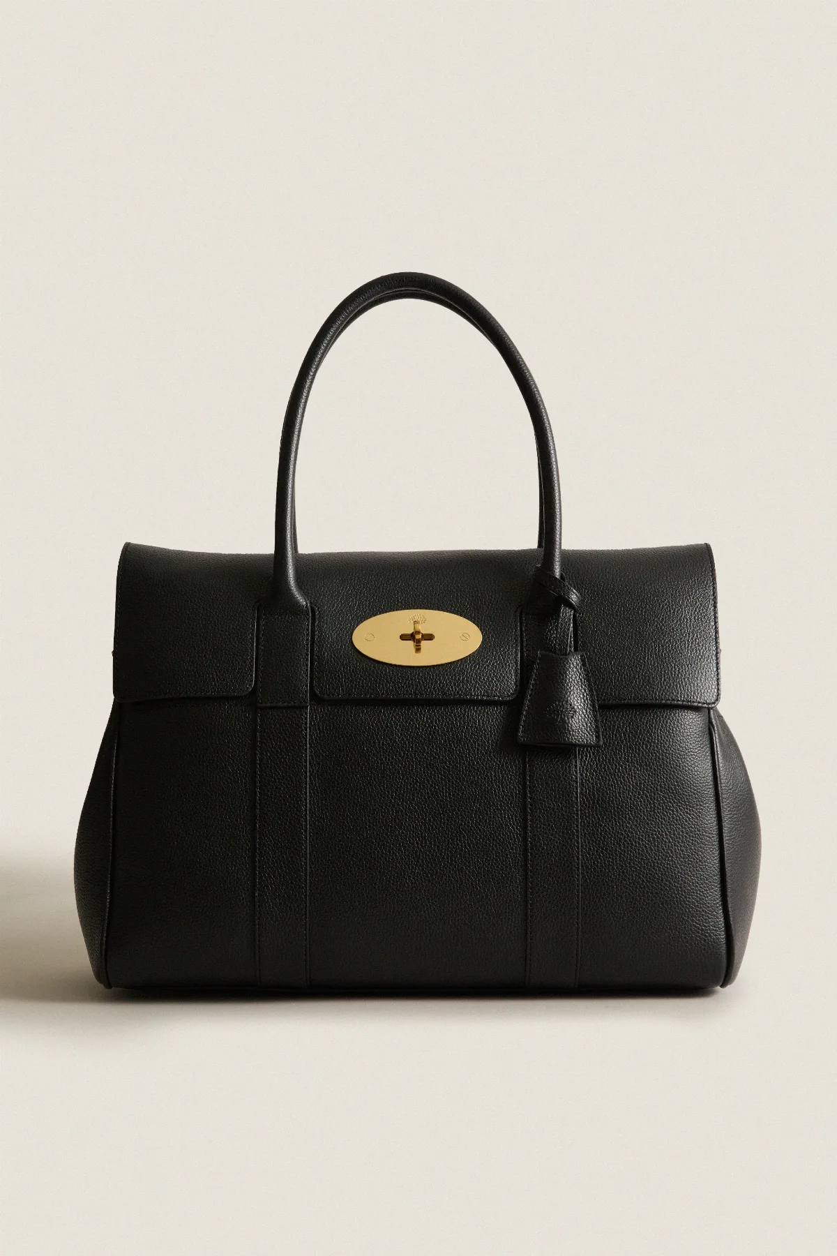 Black Small Classic Grain Bayswater Bag by Mulberry