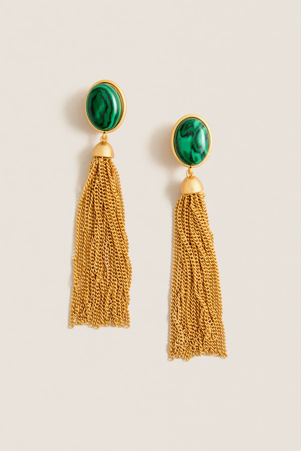 Gold and Green Vega Earrings by Julietta